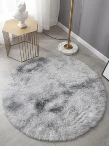 1pc Fluffy Round Rug, Shaggy Seat Cover & Accent Rug,Home Decor Accessories - Multicolor - View 3