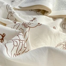 1pc Bear Pattern Duvet Cover Without Filler, Camel Double Layer Bedding Duvet Cover For Household - Camel - View 6