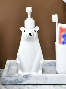 1入組北極熊設計乳液分配器 - 白色 - 查看 2