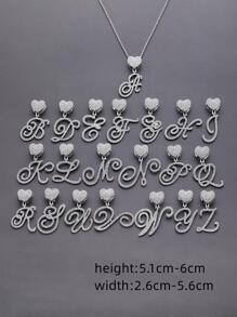 Nam 1 Miếng Đồ trang trí Rhinestone Treo trang trí chữ cái Dây chuyền , Đối với Đồ trang sức Qủa tặng Và Buổi tiệc - Bạc - Xem 4