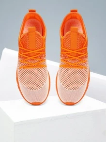 Giày chạy bộ có dây buộc phía trước cho nam, Giày thể thao vải ngoài trời - trái cam - Xem 1