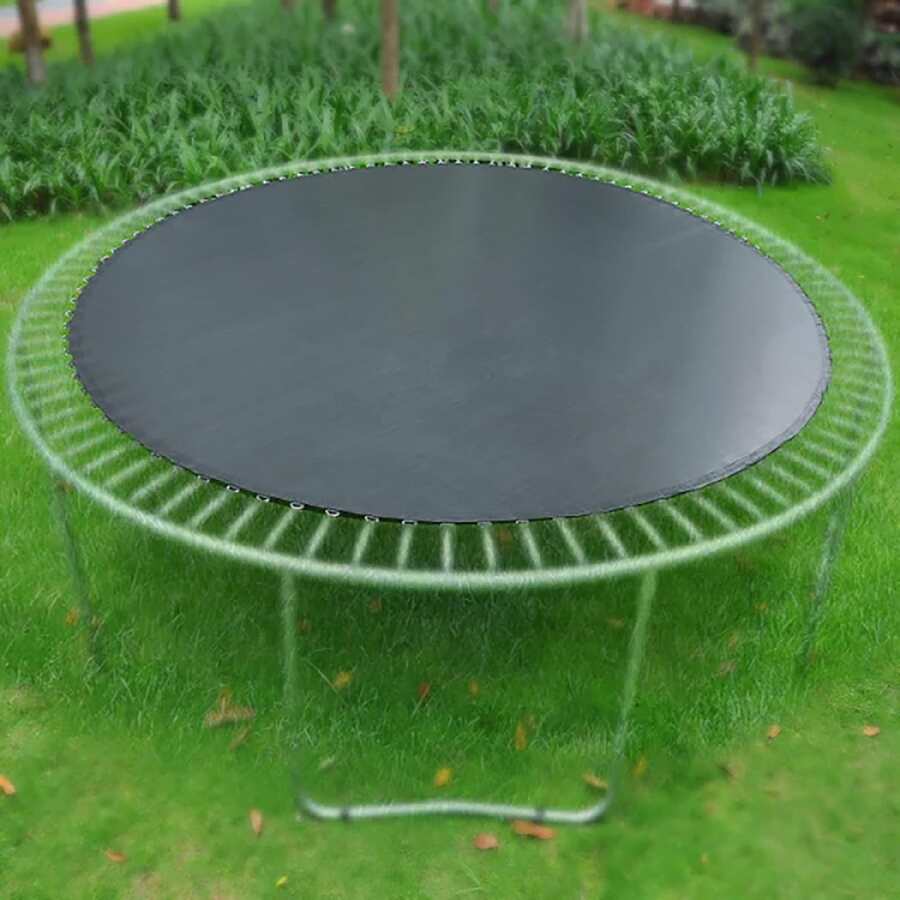 12Ft Trampoline Mat, Replacement Trampoline Mat with Spring Tool and Durable V-Rings, Round Trampoline Jumping Mat - màu đen - Xem 1