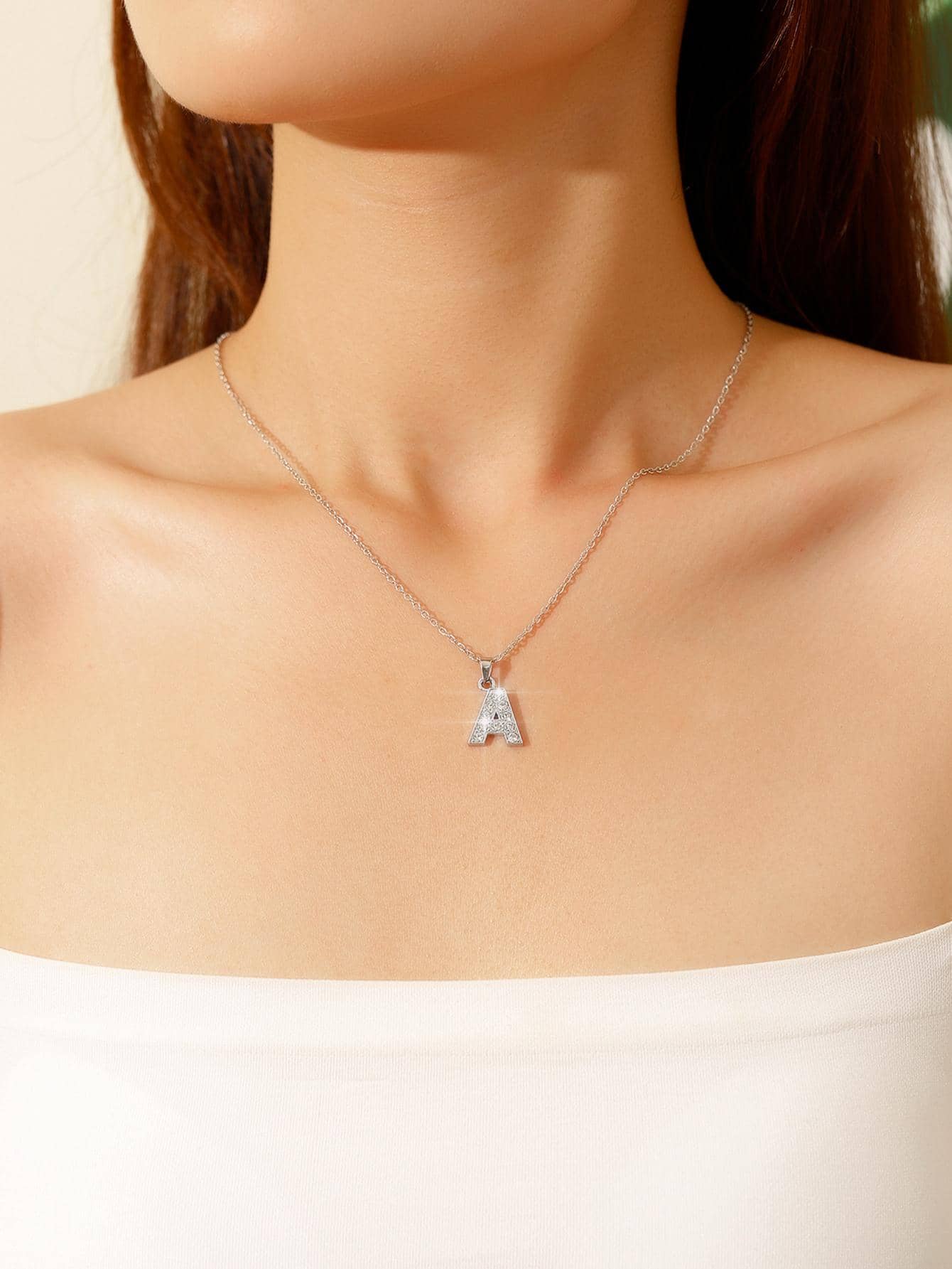 1 vòng cổ phong cách thời trang cho nữ ngày lễ - Bạc - Xem 1