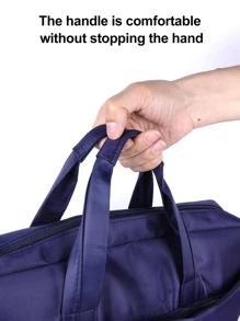 1 cái Túi vải thô chống nước đơn giản, Túi lưu trữ lớn cầm tay gia đình - màu đen - Xem 4