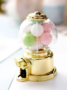 1個蛋捲球糖果機,馬卡龍色彩 - 金色 - 查看 2