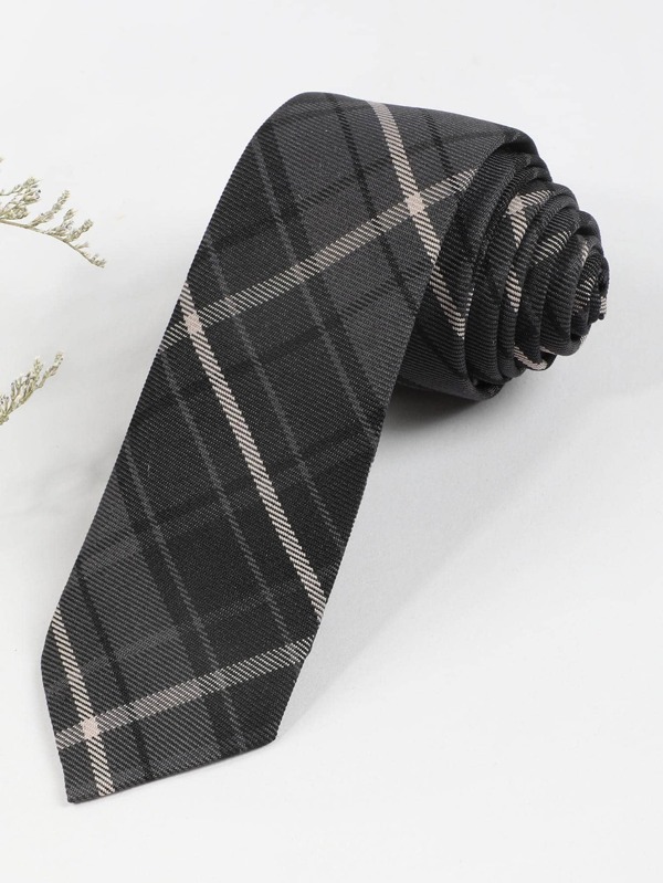 ربطة عنق رجالية بنمط المربعات بطراز كلاسيكي للاستخدام اليومي، العمل، المدرسة، عيد الميلاد