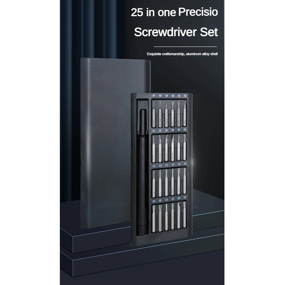 1pc ABS Screwdriver Set, Modern 24 In 1 Screwdriver Kit For Home - Black - View 1