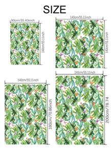 1入組熱帶圖案桌布 - 彩色 - 查看 2