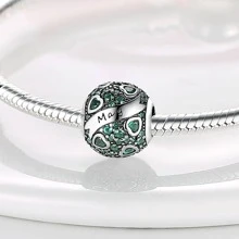 1入組彩色立方體方晶鋯石誕生石12月珠子吊墜適用於原始手環項鍊首飾類 - 杏色 - 查看 5