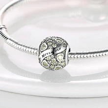 1入組彩色立方體方晶鋯石誕生石12月珠子吊墜適用於原始手環項鍊首飾類 - 杏色 - 查看 9