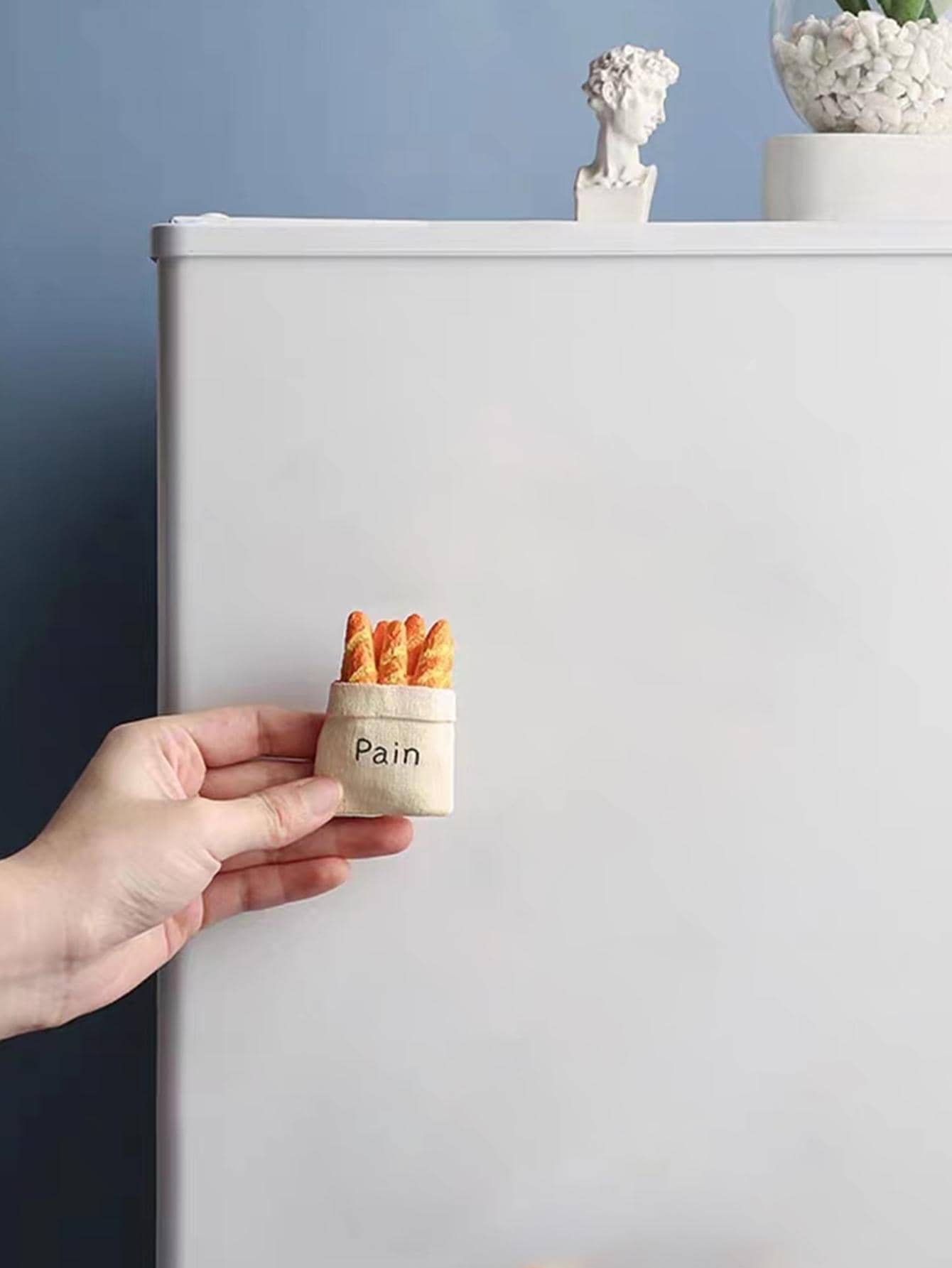 3入組字母圖案牆可愛不銹鋼可拆卸磁吸貼紙裝飾 - 彩色 - 查看 1