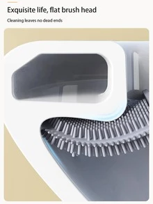 1 bộ chổi vệ sinh bồn cầu gắn tường cán dài - trắng - Xem 6