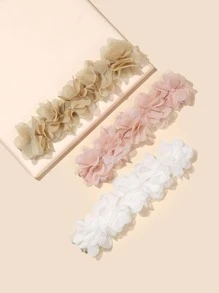 3pcs Baby Flower Decor Hair Band Love Valentine
