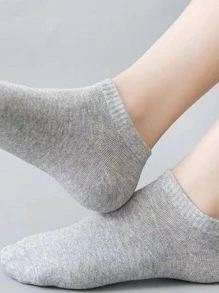 5/10 đôi tất ngắn thoáng khí cho nữ, thời trang xuân/hè, đen/trắng/xám - Nhiều màu - Xem 5