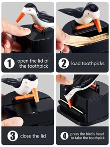 1pc Goose Design Toothpick Holder - Black - View 6