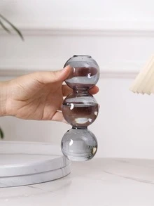 1入組玻璃花瓶 - 淺灰色 - 查看 2