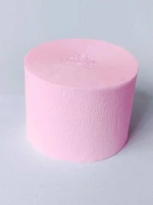 1pc Colorful Tissue Crepe Paper Streamer, Tassel Garland Kit, For DIY Handmade Origami, Party, Home Decor - Watermelon Pink - View 1