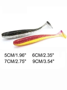 Fishing Easy Shiner 10pcs/Lot 5cm 6cm 7cm 9cm Soft Plastic Shad T Tail Swimbait Fishing Lures Silicone Artificial Bait  Wobblers Fishing Tackle - Multicolor - View 3
