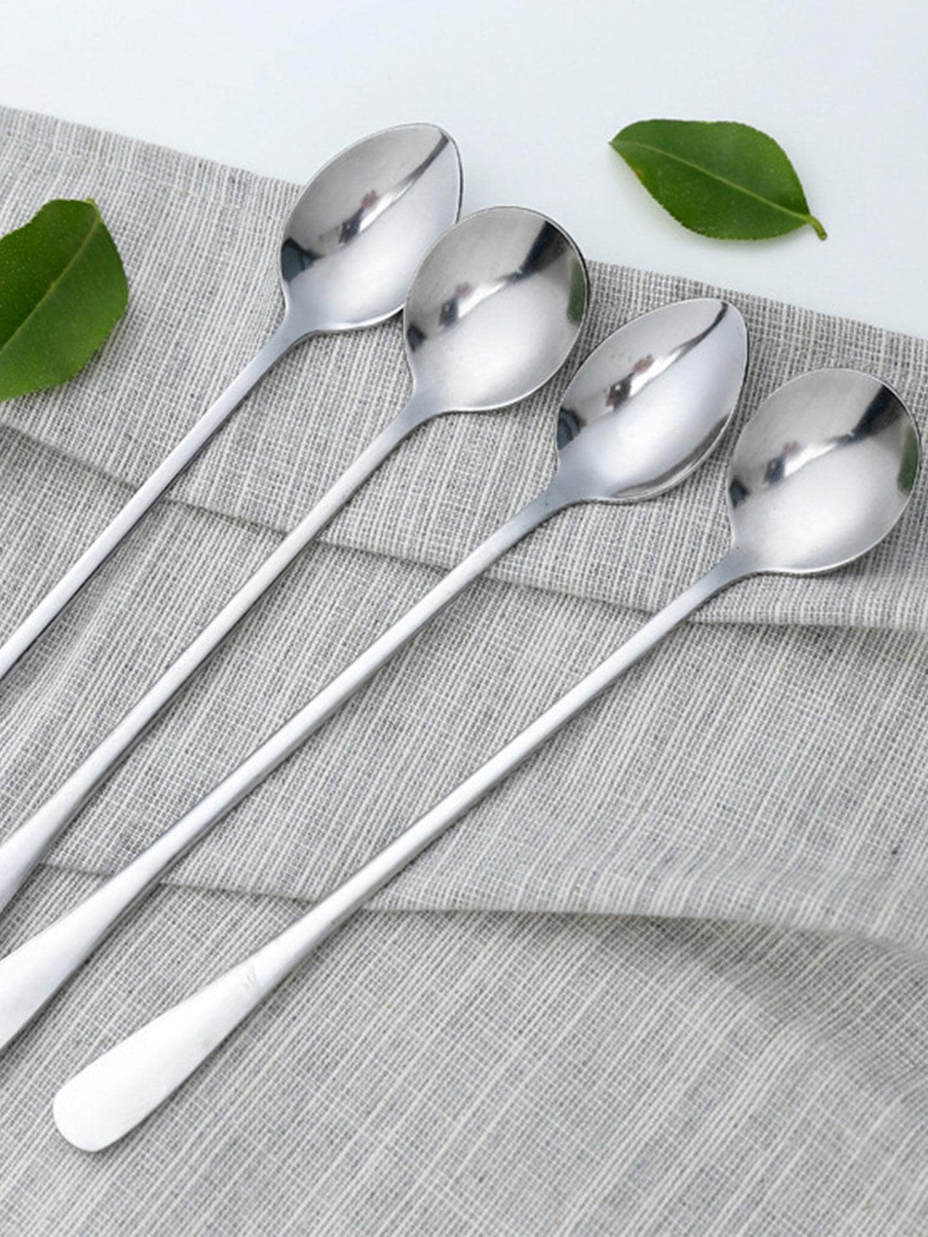 2pcs/set Stainless Steel Spoon, Classic Silver Dinner Spoon For Dining Table - Silver - View 1
