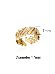 Anillo abierto zirconia cúbica adorno - Celeste - Ver 9