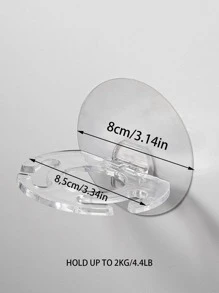 1 pieza Soporte transparente para cepillo de dientes, decoración del hogar y del baño, decoración de otoño, de vuelta a la escuela - Blanco - Ver 3