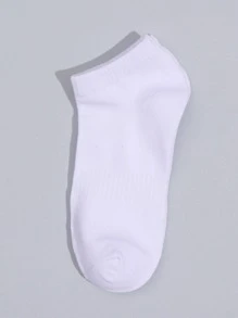 10 双女士基本款纯色低帮防滑透气短袜，黑色和白色 - 黑與白 - 查看 8