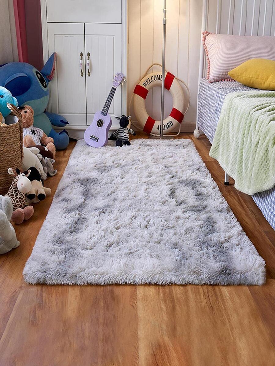 Dây Buộc Mờ Thảm Đơn Giản Polyester Sang Trọng Thảm Trải Sàn Cho Phòng Khách Và Phòng Ngủ - Bụi tím - Xem 1