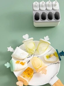 1pc Heart Decor Ice Cream Mold - Yellow - View 4