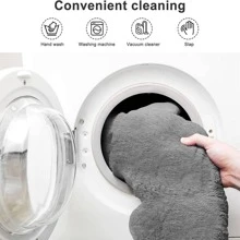 Bean Bag Chair Cover(It Was Only A Cover; Not A Full Bean Bag) Chair Cushion; Big Round Soft Fluffy PV Velvet Sofa Bed Cover; Living Room Furniture; Lazy Sofa Bed Cover; 5ft Grey;Black - Xám - Xem 6