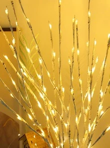 1 pieza de plástico LED Cuerda modernista con diseño de árbol Luz decorativa extensible para casa - Amarillo - Ver 4