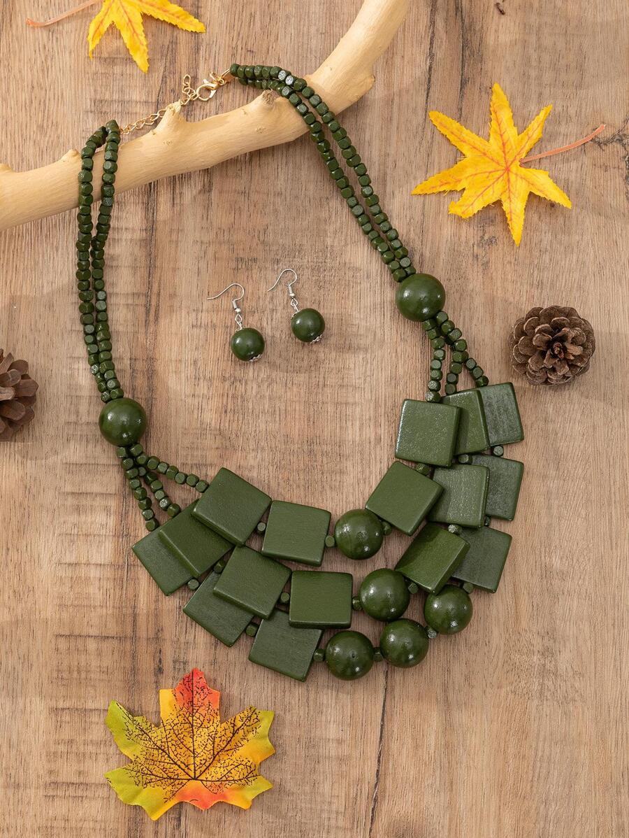 3入組/套珠子裝飾首飾套裝