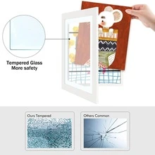 1 Pieza Marco De Arte Para Niños, Marcos Para Obras De Arte Infantiles Con Apertura Frontal Cambiable Que Sostiene 150 Hojas De Imagen A4, Marcos De Almacenamiento, Manualidades, Dibujo, Arte Colgante, Proyectos De Arte Infantil, Marcos De Arte Para Niños - Blanco - Ver 5