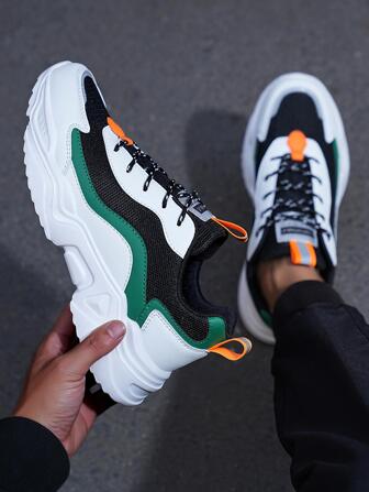 deportivo Zapatillas deportivas chunky para de color combinado con cordón delantero Zapatillas deportivas