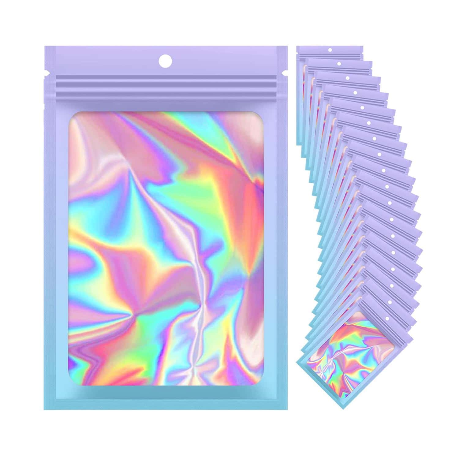 20入組可重新密封密拉聚酯薄膜首飾類儲物袋