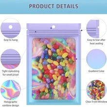 20入組可重新密封密拉聚酯薄膜首飾類儲物袋