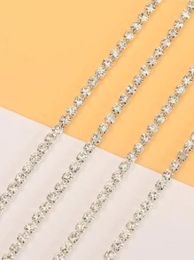 Exquisite Rhinestone Decor DIY Chain For Women For DIY Jewelry Making - White - View 4