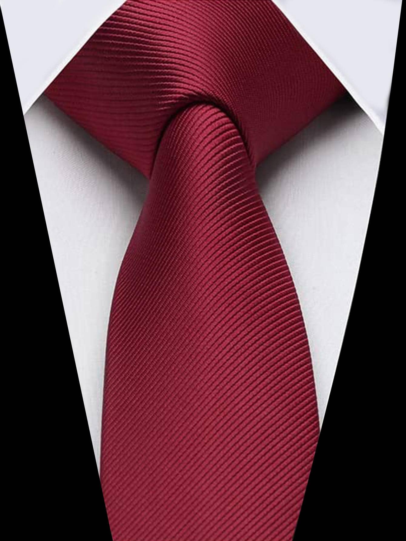 1pc Men Solid Fashion Versatile Tie For Party CasualMen Necktie - Burgundy - View 1