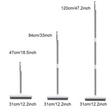 Rubber Broom With Squeegee Fur And Long Handle, Carpet Rake And Lint Brush Set Sweeping Rug Brush