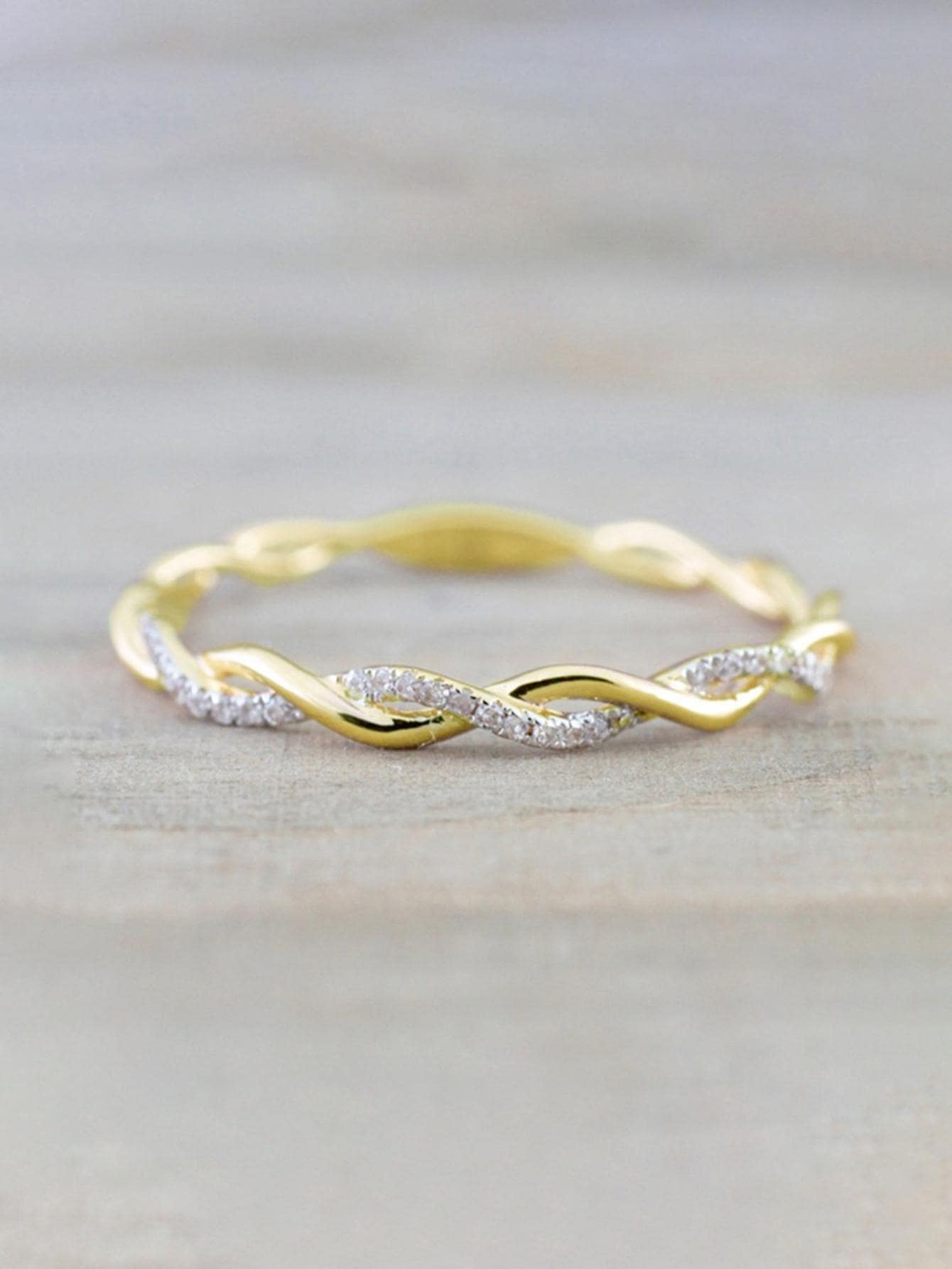 1 chiếc nhẫn Cubic Zirconia thanh lịch, nhẫn cưới/nhẫn đính hôn dành cho nữ, quà tặng trang sức.