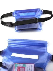 SHENYU 1pc PVC Waterproof Swimming Fanny Pack, Beach Essentials, Beach Accessories, Pool Float - Blue - View 3