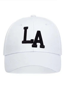 Gorra de béisbol bordada con letras para hombre, ideal para el día a día y para la calle al aire libre - Blanco - Ver 2