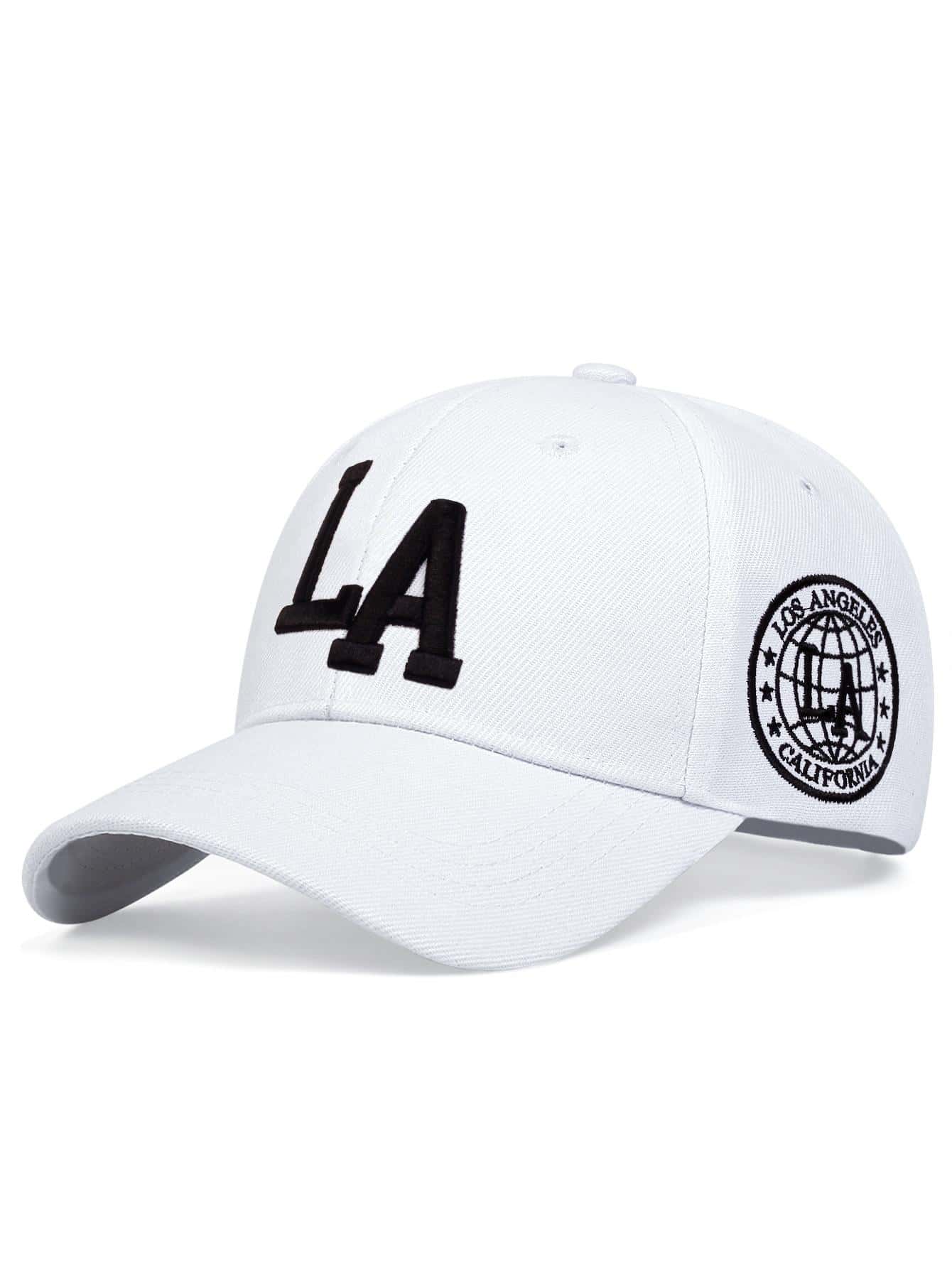 Gorra de béisbol bordada con letras para hombre, ideal para el día a día y para la calle al aire libre - Blanco - Ver 1