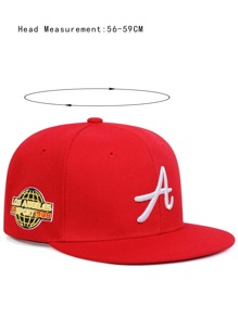 1pc Men Letter & Number Embroidered Sun Protection Casual Baseball Cap For Daily Life For Spring And Autumn Daily Wear Street - Red - View 4