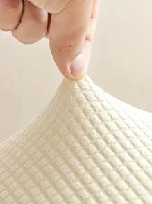 純色稍有防水加厚沙發套1件高彈性帶防滑泡沫條可洗四季通用沙發套/1件(不是100%防水) - 米色 - 查看 8