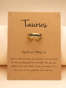 1 chiếc nhẫn trang trí chữ cái - Vàng - Xem 7