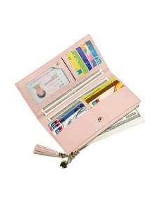 CarrKen Ví Dài màu trơn Sọc Bộ lạc - Đỏ - Xem 2