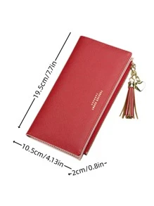 CarrKen Ví Dài màu trơn Sọc Bộ lạc - Đỏ - Xem 3