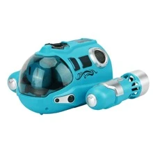 1入組遙控船水池玩具適用於2.4Ghz快速迷你船帶噴霧氣體船 - 黃色 - 查看 6