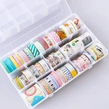 Organisateur de rangement en plastique transparent de 15 grilles, parfait pour les bijoux, l'artisanat et plus encore. Cadeau idéal pour la rentrée scolaire