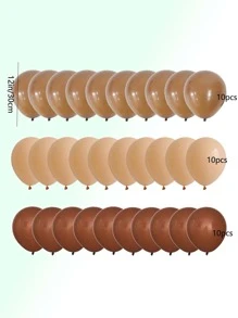 30个12英寸复古咖啡棕色气球适用于新娘送礼会生日派对用品毕业典礼订婚婚礼装饰Globos返校情人节 - 駝色 - 查看 2